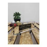 SANATBLOĞU 3D Ofis Masası İsim Plakası Dekoru Akrilik Pleksi Özel İsim Plakası(20 x 6) 01 CLK-715
