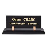 SANATBLOĞU AHŞAP MASA İSİMLİK OFİS HEDİYELİK KABARTMA VE SUBLİMASYON İSİMLİK CLK-897