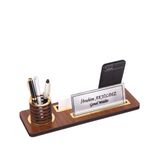 SANATBLOĞU ANKA DOĞAL AHŞAP EL YAPIMI MASA İSİMLİĞİ ALTIN SET MASA ÜSTÜ İSİMLİK CLK-1255