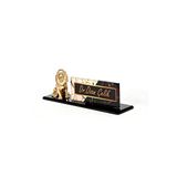 SANATBLOĞU ASLAN BİBLOLU ALTIN İSİMLİK 3D MODERN GÖRÜNÜMLÜ SANAT FÜME MASA İSİMLİĞİ CLK-788