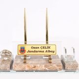 SANATBLOĞU EFES KREM SET MASA İSİMLİK HEDİYELİK OFİS MASA İSİMLİK CLK-958