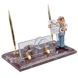 SANATBLOĞU GÖZ DOKTORLARI İÇİN MESLEKİ BİBLOLU DOĞAL DEKORATİF MERMER MASA İSİMLİĞİ 2060 CLK-1692