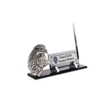 SANATBLOĞU KARTAL BÜST GÜMÜŞ BİBLOLU KRİSTAL MASA İSİMLİK CLK-1017