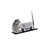 SANATBLOĞU KARTAL BÜST GÜMÜŞ BİBLOLU KRİSTAL MASA İSİMLİK CLK-2006