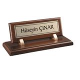 SANATBLOĞU LARİNA KAHVERENGİ AHŞAP MASA İSİMLİK EKONOMİK ŞIK OFİS MASA İSİMLİĞİ 211 CLK-1617