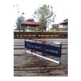 SANATBLOĞU Ofis Masası İsim Plakası Dekoru Şeffaf Kristal Cam Özel İsim Plakaları - (20 x 6) 031 CLK-790