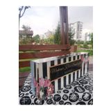SANATBLOĞU Ofis Masası İsim Plakası Dekoru Şeffaf Kristal Cam Özel İsim Plakaları - (20 x 6) A11 CLK-1848