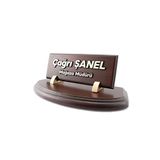 SANATBLOĞU YARIM OVAL AHŞAP MASA İSİMLİĞİ CLK-1438