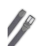 SANATE COLLECTION HAKİKİ DERİ HASIR ÖRGÜ KEMER 3,5 cm KOYU GRİ