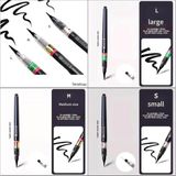 Sanathobi Brush Pen, Hazneli Fırça Uçlu Kalem, Çini, Seramik, Tahrir Fırçası, Çizim Fırça, 3 Adet-S-M-L