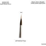 Sanathobi Çift Katman Fırça No:4, Sulu Boya, Akrilik, Gouache, Yağlı Boya, Çini Seramik, Tahrir, Çizim-1 Ad - Çok Renkli