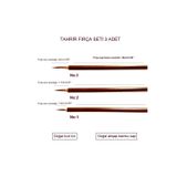 Sanathobi Tahrir Fırça Seti 1-2-3 Numara, Kurt Kılı, Çini, Seramik, Tezhip, Minyatür,Boyama-3 Adet