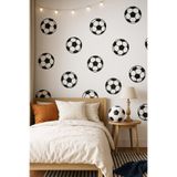 sanatıbedi Futbol Top Temalı Çocuk Odası Duvar Sticker - Kapı Pencere Dekorasyon Etiketi (10x10 cm)