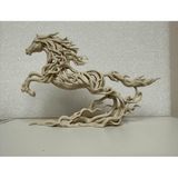 Sanatsal At Figürü Biblo – Modern Dekoratif Heykel Ev Ofis İçin Şık Tasarım Hediyelik Eşya | Beyaz Renk Year of the Horse 2026 - Ethereal Stallion (bej)