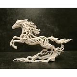 Sanatsal At Figürü Biblo – Modern Dekoratif Heykel Ev Ofis İçin Şık Tasarım Hediyelik Eşya | Beyaz Renk Year of the Horse 2026 - Ethereal Stallion
