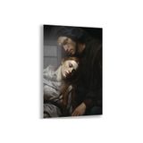 Sanatsal Cam Tablo - Rönesans - Dikey Motif 15-003, 65 x 45
