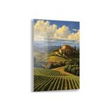 Sanatsal Cam Tablo - Rönesans - Dikey Motif 15-009, 65 x 45