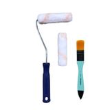 Sanatsal Dünya Saten Rulo Set 10cm Ve Turkuaz Fırça 2,5cm (vernik Ve Boyaya Uygun)