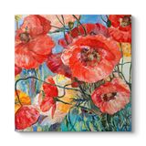 Sanatsal Gelincik Çiçeği Tablosu 40 x 40