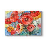 Sanatsal Gelincik Çiçeği Tablosu 90 x 60