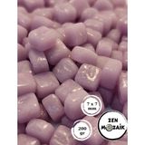 Sanatsal Mozaik Çalışmalarınız Için Renkli Cam Mozaik Taşı - 7x7 mm - Lila