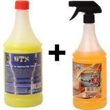 Sanayi Kimya Ağır Yağ Sökücü Konsantre (1/5) 1 Litre & Susuz Motor Temizleyici Konsantre (1/5) 1 Litre