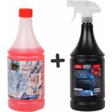 Sanayi Kimya Oto Kalorifer Ve Petek Temizleme Ilacı (Solventli) 1 Lt & Yağmur Suyu Kaydırıcı,Hızlı Cila 1 Lt