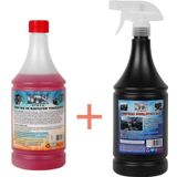 Sanayi Kimya Oto Kalorifer Ve Petek Temizleme Sıvısı Yağ Sök. 1 Litre & Torpido Parlatıcı Süt 500 Ml