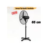 Sanayi Tipi 65 Cm 190 W Ayaklı Vantilatör Sessiz Geniş Alanlara Uygun Endüstriyel Güçlü Fan