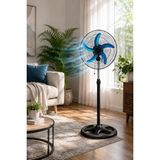 Sanayi Tipi 80W Güçlü Vantilatör 56cm Isı Yalıtımlı Motor 5 Pervaneli MPIA Ev Ofis Ayaklı Fan