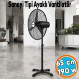 Sanayi Tipi Ayaklı Vantilatör 65 cm 190 W Sessiz Geniş Alanlara Uygun Endüstriyel Güçlü Fan - Çok Renkli