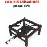Sanayi Tipi Ocak Kare Ocak Büyük Boy Ateş Ocağı - Siyah - 1 Adet