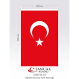 Sancak Bayrak 100X150 cm Alpaka Türk Bayrağı