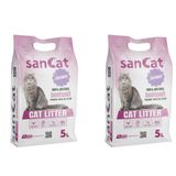 Sancat 2x5 lt Lavanta Kokulu Premium Beyaz Kedi Kumu