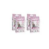Sancat 4x5 lt Bebek Pudrası Kokulu Premium Beyaz Kedi Kumu