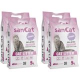 Sancat 4x5 lt Lavanta Kokulu Premium Beyaz Kedi Kumu