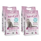 Sancat 4x5 lt Marsilya Sabunu Kokulu Premium Beyaz Kedi Kumu