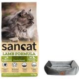 Sancat Premium Kuzulu Yetişkin Kedi Maması 15 Kg,mini Small Gri Yatak