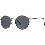 Sanches Retro Gun Metal Füme Polarize Cam Yuvarlak Güneş Gözlüğü