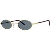 Sanches Unisex Sarı Füme Cam Polarize Oval Güneş Gözlüğü 6005 - Altın