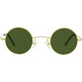 Sanches Vintage Yuvarlak Polarize Altın Güneş Gözlüğü Yeşil Cam Vintage 4