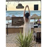 Sand Lily Elbise - Beyaz - Naturel - Standart