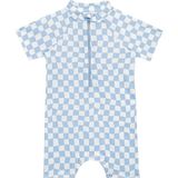 Sand Mother Uv Korumalı Bebek & Çocuk Tek Parça Mayo - 1 - 1,5 Yaş - Mavi - Beyaz