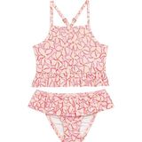 Sand Mother Uv Korumalı Fırfırlı Kız Çocuk Bikini Takımı - 4 - 5 Yaş - Pembe