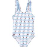 Sand Mother Uv Korumalı Kız Çocuk Mayo - 4 - 5 Yaş - Mavi Kalpli