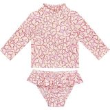 Sand Mother Uv Korumalı Uzun Kollu Kız Bebek & Çocuk 2 Parça Mayo Seti - Pembe - 1 - 1,5 Yaş