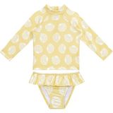 Sand Mother Uv Korumalı Uzun Kollu Kız Bebek & Çocuk 2 Parça Mayo Seti - Sarı - 2 - 3 Yaş