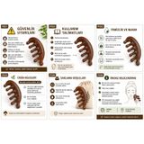 Sandal Ağacı Gua Sha, Masaj Aleti Yüz & El & Tüm Vücut & Saç Bakım No:6