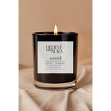 Sandal Ağacı Kokulu Mum - %100 Doğal Soya Aromaterapi ve Dekoratif Bardak Mum - 250 cc