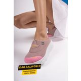Sandal Spor Kadın Dolgu Taban Ortopedik File Sabo Doktor Hemşire Hastane Aşçı Terliği SS001-0278 Pudra